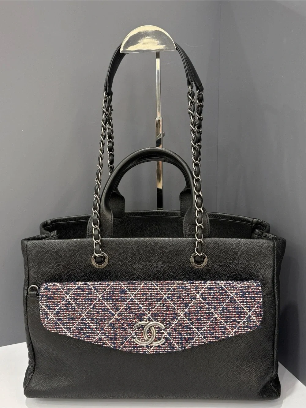 Chanel Tweed Coco Break Shopping Tote